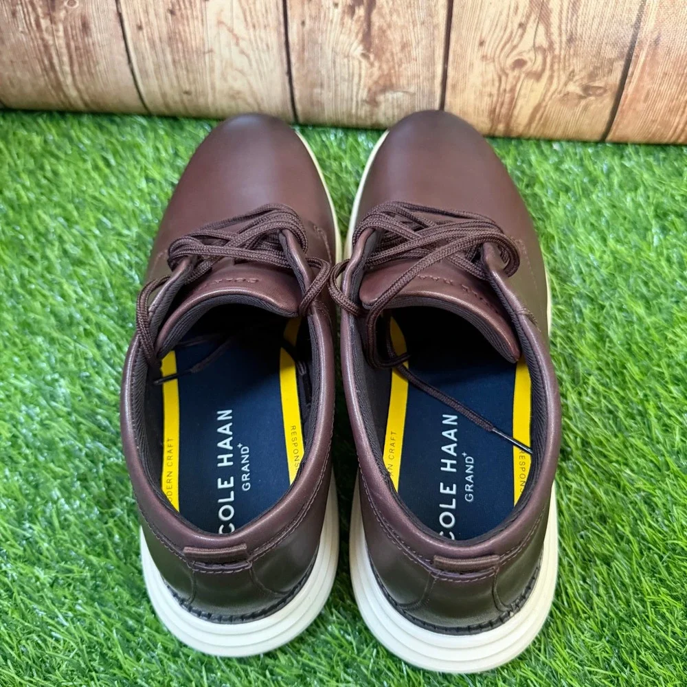 Cole Haan Grand Plus Ultra Ox Shoes Mens size 9 Burgundy Leather Dress Casual